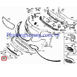 Còi xe trái Mercedes GLK300 C300 C350 E350 CLS550 2008-2018-A0055427920, A0065421620, A0065428020