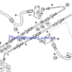 Ống dẫn dầu phanh sau BMW X5 E70 2006-2010 (Số 7)-34306776869, 34326777057