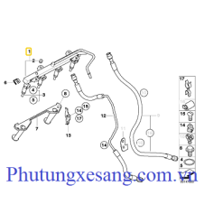 Đường ray phun nhiên liệu BMW 120i 320i 520i X1 X3 Z4 E81 E87 E88 E82 E90 E91 E92 E93-13537530420