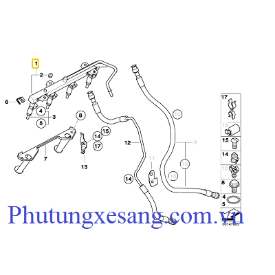 Đường ray phun nhiên liệu BMW 120i 320i 520i X1 X3 Z4 E81 E87 E88 E82 E90 E91 E92 E93-13537530420 Đường ray phun nhiên liệu BMW 120i 320i 520i X1 X3 Z4 E81 E87 E88 E82 E90 E91 E92 E93-13537530420