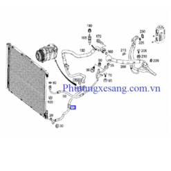 Két nước làm mát động cơ Mercedes A160 A180 A200 A220 W176 W246 W242 C117-A2465001303, A2465001203