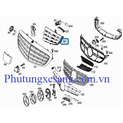 Cánh lật gió calang trái Mercedes C300 C350e C400 C63 AMG 2015-2018-A2058880300 Cánh lật gió calang trái Mercedes C300 C350e C400 C63 AMG 2015-2018-A2058880300