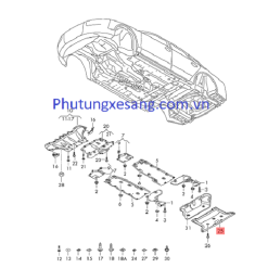Tấm chắn gầm sau xe Audi A8 (số 25)-4H0813851C