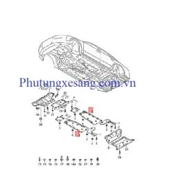 Tấm chắn gầm dọc phải xe Audi A8-4H4825206A