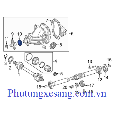 Phớt đầu cầu sau Mercedes C300 E350 GLE350 CLS450 GLC300 2013-2025-A2059970146 Phớt đầu cầu sau Mercedes C300 E350 GLE350 CLS450 GLC300 2013-2025-A2059970146
