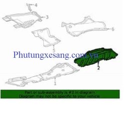 Tấm ốp gầm miếng sau phải Mercedes GLE350 GLE450 GLE580 GLS450 GLS580 W167 2020-2023-A1676809701