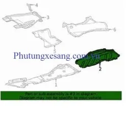 Tấm ốp gầm miếng sau phải Mercedes GLE350 GLE450 GLE580 GLS450 GLS580 W167 2020-2023-A1676809701