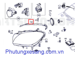 Gioăng đèn pha trái Mercedes GL350 GL450 GL550 GLS450 2007-2019-A1668260000