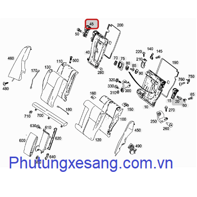 Tay mở khóa ghế sau trái Mercedes GLK200 GLK-A2049200172 Tay mở khóa ghế sau trái Mercedes GLK200 GLK-A2049200172