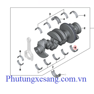 Bạc đầu trục khuỷu miếng dưới BMW 130i 235i 318i 435i 525i 630i 730i X1 X3 X4 X5 X6 Z4-11217512515 Bạc đầu trục khuỷu miếng dưới BMW 130i 235i 318i 435i 525i 630i 730i X1 X3 X4 X5 X6 Z4-11217512515