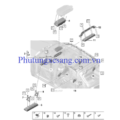 Túi khí sườn xe trái Porsche cayenne S 2021-9Y0880741D