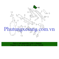 Nắp chân cần gạt mưa phải Mercedes R320 E350 R500 2006-2012-A2518240149