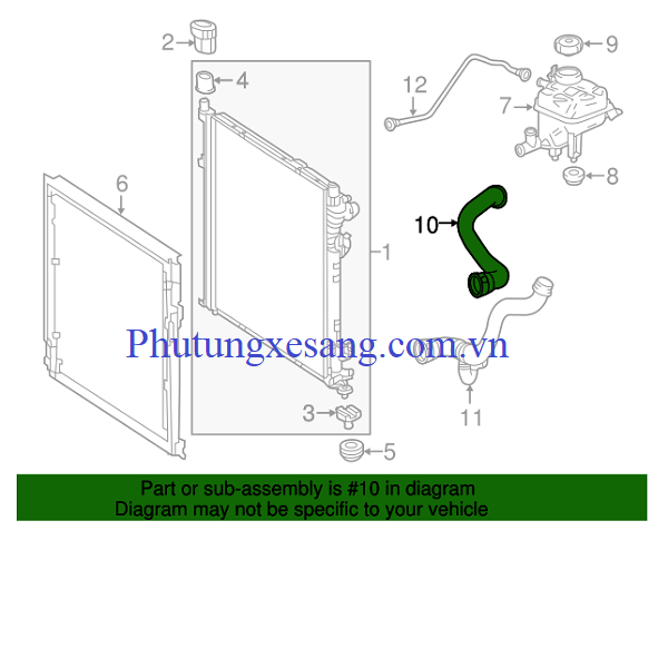 Ống nước làm mát động cơ Mercedes GLE400 GLS450 GL450 ML350-A1665000075, 1665000075 Ống nước làm mát động cơ Mercedes GLE400 GLS450 GL450 ML350-A1665000075, 1665000075