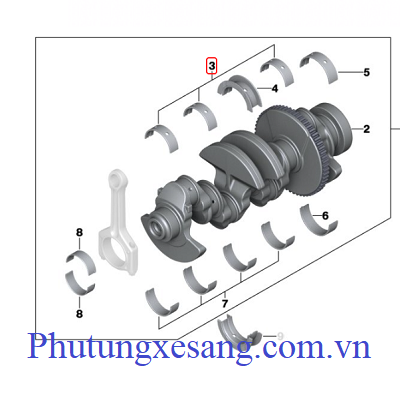 Bạc trục khuỷu miếng trên BMW 130i 235i 318i 435i 525i 630i 730i X1 X3 X4 X5 X6 Z4-11217512509 Bạc trục khuỷu miếng trên BMW 130i 235i 318i 435i 525i 630i 730i X1 X3 X4 X5 X6 Z4-11217512509