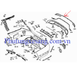 Nẹp crom cản sau Mercedes C300 2019-2021-A2058850401