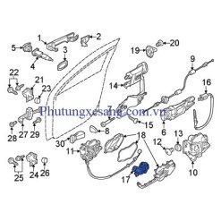 Chốt cửa sau phải Porsche cayenne-95853301601