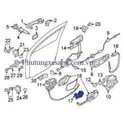 Chốt cửa sau phải Porsche cayenne-95853301601
