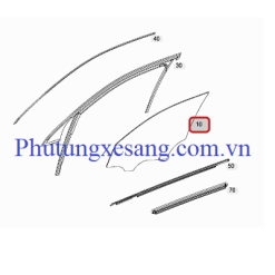 Kính cửa trước phải Mercedes GLC300 GLC350e GLC63 AMG 2016-2022-A2537258400, A2537256000