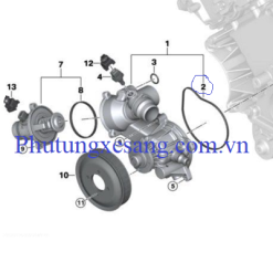 Gioăng bơm nước xe Phantom BMW X5 540i 545i 550i 650i 735i 740i 745i 750i 760i E53-11517508535