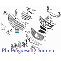 Bản lề trước phía dưới Mercedes GLE450 GLE43 GLE63 AMG 2016-2019 (Bên trái)-A2927200337 1 Mặt calang Mercedes C300 C350e 2015-2018 (có lỗ camera)-A2058807202