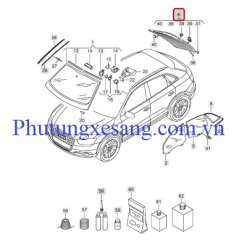 Kính hậu Audi Q5 SQ5 2009-2020-8R0845501A