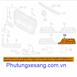Lưới tản nhiệt cản trước trái Audi A7 2016-2018-4G8807647D