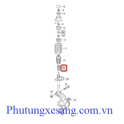 Cao su tăm bông liền chụp bụi giảm sóc trước Volkswagen Polo Golf Jetta Audi TT-1H0412303B-VKDP33177T Cao su tăm bông liền chụp bụi giảm sóc trước Volkswagen Polo Golf Jetta Audi TT-1H0412303B-VKDP33177T