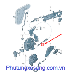 Dây cáp cửa trước Audi A6 S6 2005-2011-4F0837085A