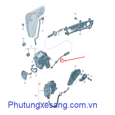 Dây cáp cửa sau Audi A6 S6 2005-2011-4F0839085B Dây cáp cửa sau Audi A6 S6 2005-2011-4F0839085B