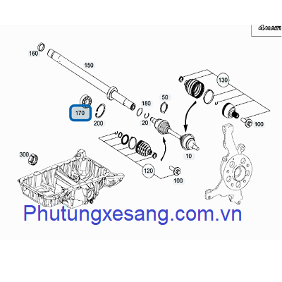 Vòng bi trục láp trái Mercedes GLK300 GLK350 C300 E350 E550 S500 S550 1998-2018-A1129800115 Vòng bi trục láp trái Mercedes GLK300 GLK350 C300 E350 E550 S500 S550 1998-2018-A1129800115