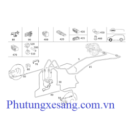 Ống cấp dầu phanh từ tổng phanh tới cụm esp xe Mercedes GL350 GL450 GL550 ML350 ML550 2003-2012 (số 5)-A1644202126