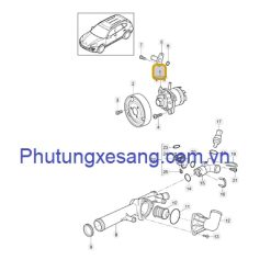 Bơm nước Porsche Cayenne Volkswagen Touareg 3.6L V6 (loại buly trơn)-95810603300